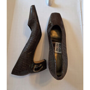 Timothy Hitsman Women's Brown Leather Pumps Heels Shoes Size 6 Medium